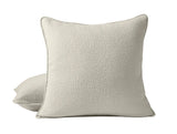 Euro Sham - Coyuchi Cascade Organic Matelasse Stone at Fig Linens and Home