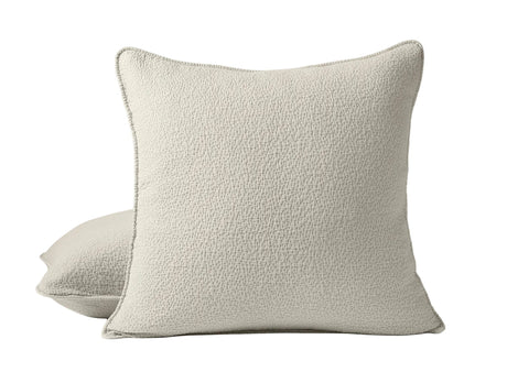 Euro Sham - Coyuchi Cascade Organic Matelasse Stone at Fig Linens and Home
