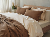 Coyuchi Cascade Organic Matelasse Blankets at Fig Linens and Home - Lifestyle View 2