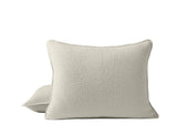 Pillow Sham - Coyuchi Cascade Organic Matelasse Stone at Fig Linens and Home