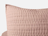 Coyuchi Channel Handstitched Organic Quilted - Praline Chambray at Fig Linens and Home - Detail 2