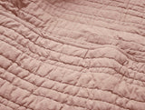 Coyuchi Channel Handstitched Organic Quilted Coverlets - Praline Chambray at Fig Linens and Home 1