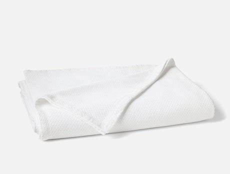 Blanket - Coyuchi Classic Organic Cotton Alpine White Blankets at Fig Linens and Home