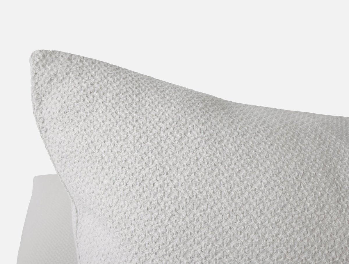 Euro Square Sham - Coyuchi Classic Organic Cotton Cloud Gray Blankets at Fig Linens and Home 3