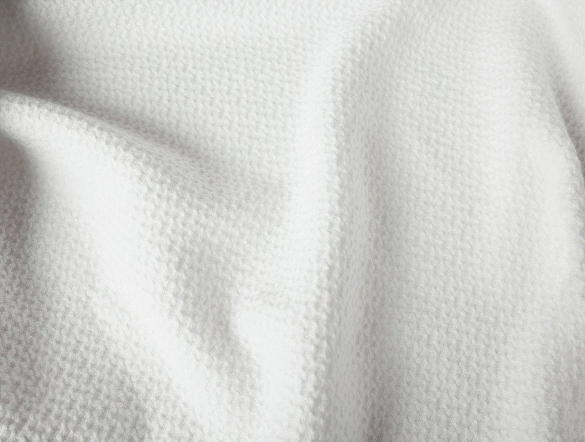 Swatch - Coyuchi Classic Organic Cotton White Blankets at Fig Linens and Home 3