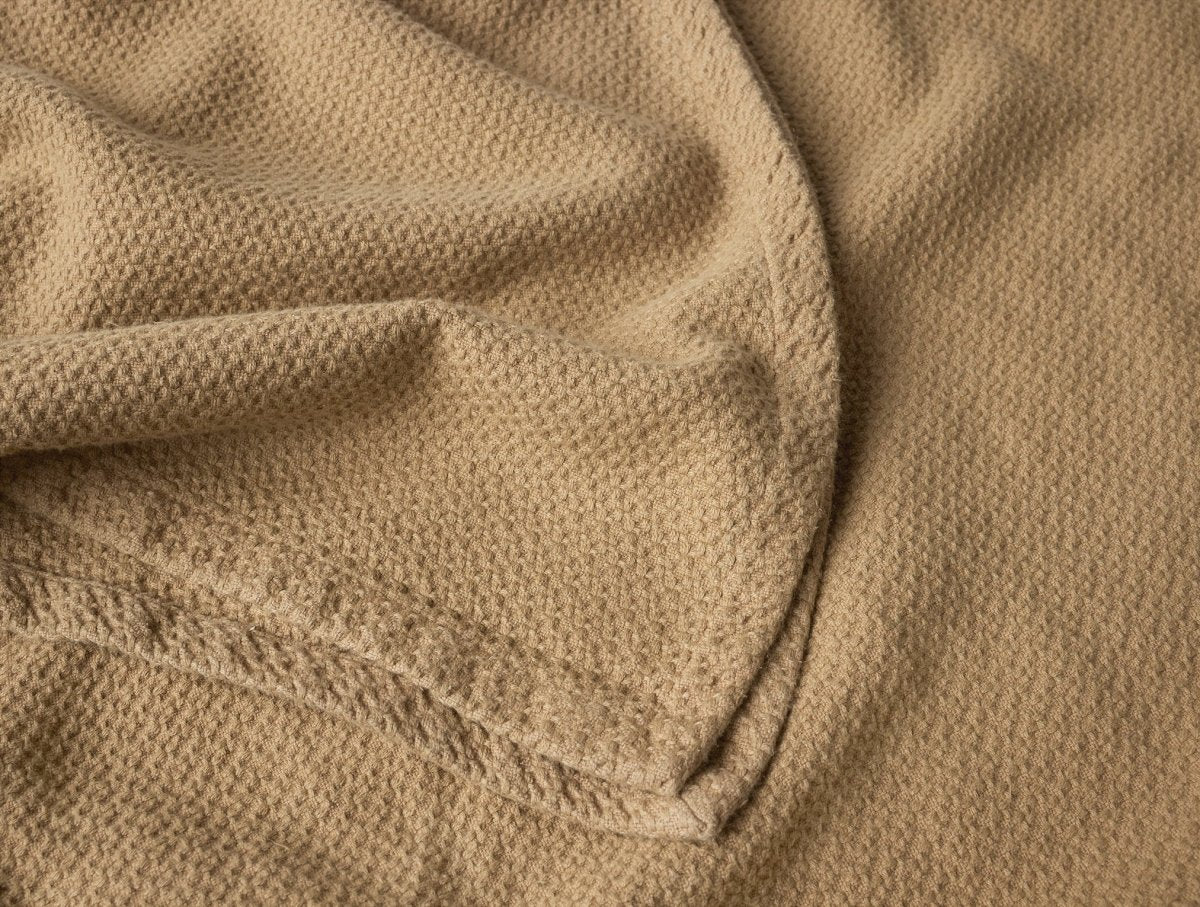 Swatch - Coyuchi Classic Organic Cotton Fawn Blankets at Fig Linens and Home 2