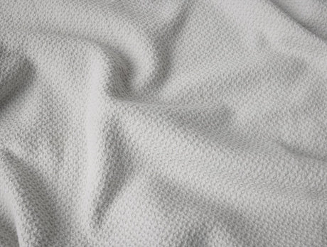Swatch - Coyuchi Classic Organic Cotton Cloud Gray Blankets at Fig Linens and Home 1