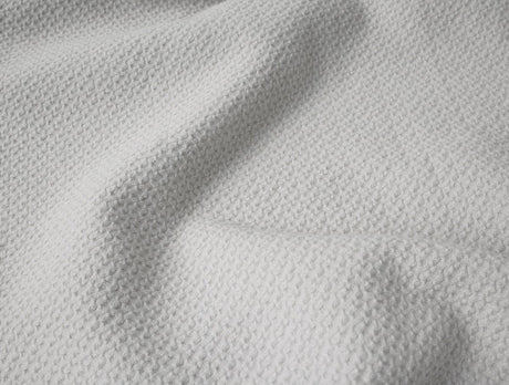 Swatch - Coyuchi Classic Organic Cotton Cloud Gray Blankets at Fig Linens and Home 2