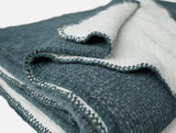 Coyuchi Cozy Cotton Twilight Blue Detail of Stitching at Fig Linens and Home