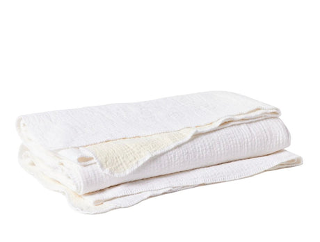 Coyuchi Alpine White Cozy Cotton Organic Blanket at Fig Linens and Home