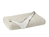 Coyuchi Stone Organic Cozy Cotton Blanket at Fig Linens and Home