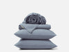 Indigo Chambray Organic Crinkled Percale Sheet Sets by Coyuchi at Fig Linens and Home