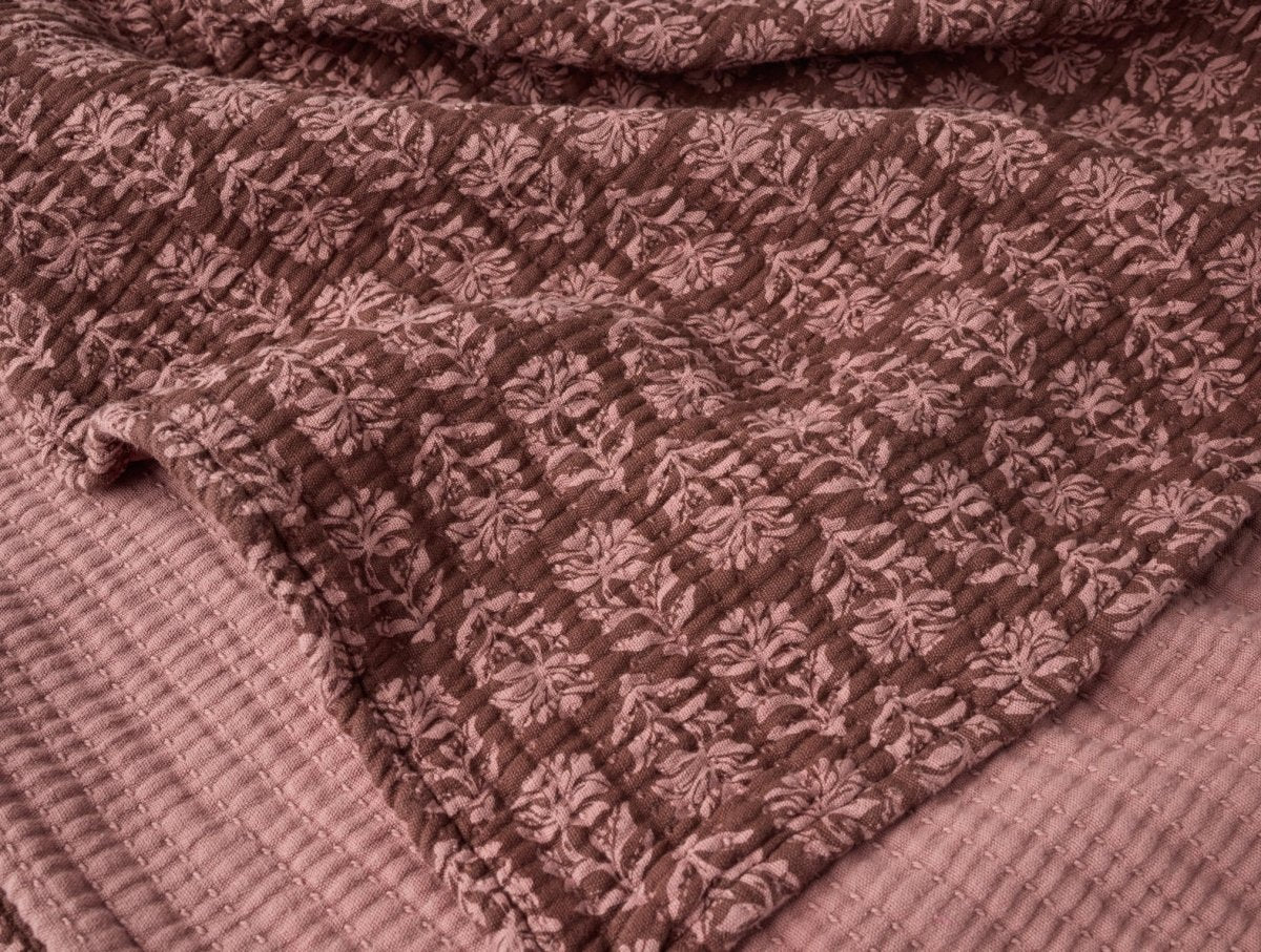 Mirada Organic Matelasse Plum Blossom Chrysanthemum Coverlet 3 | Coyuchi at Fig Linens and Home