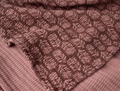 Mirada Organic Matelasse Plum Blossom Chrysanthemum Coverlet 3 | Coyuchi at Fig Linens and Home