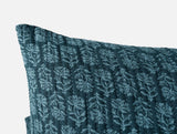 Mirada Organic Matelasse Cerulean Chrysanthemum Euro Sham 2 | Coyuchi at Fig Linens and Home