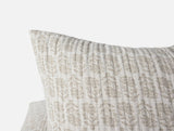 Euro Sham Detail View - Coyuchi Mirada Sand Chrysanthemum Organic Matelasse at Fig Linens and Home 1