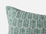 Euro Sham Detail 2 - Coyuchi Mirada Thyme Chrysanthemum Organic Matelasse at Fig Linens and Home