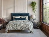 Ophelia Print Midnight Indigo Duvet Cover Styled Room View 2 | Coyuchi at Fig Linens and Home