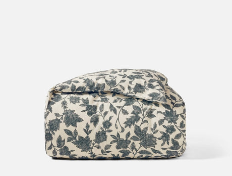 Ophelia Print Midnight Indigo Duvet Cover | Coyuchi at Fig Linens and Home