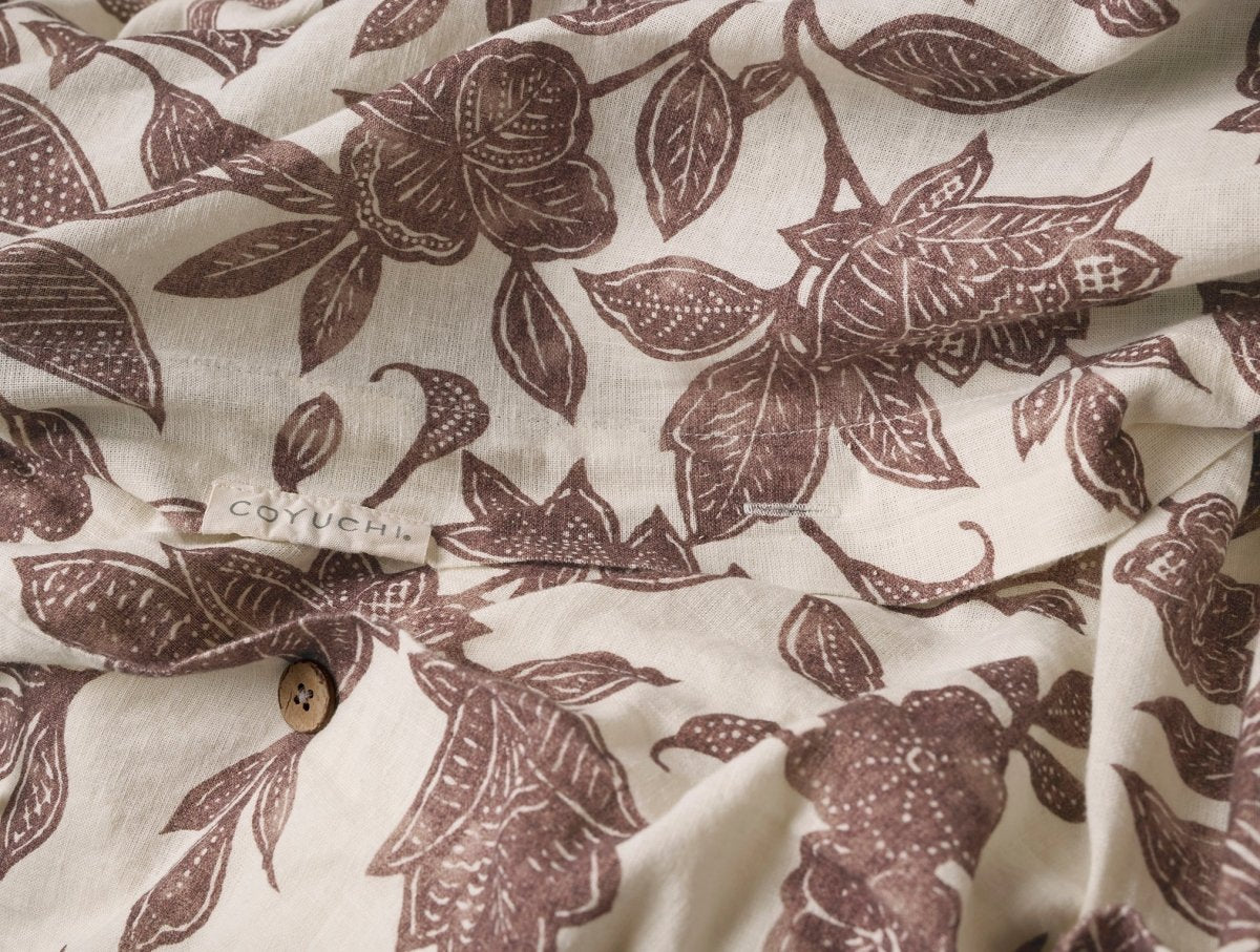 Ophelia Print Mulberry Duvet Cover 2 | Coyuchi at Fig Linens and Home