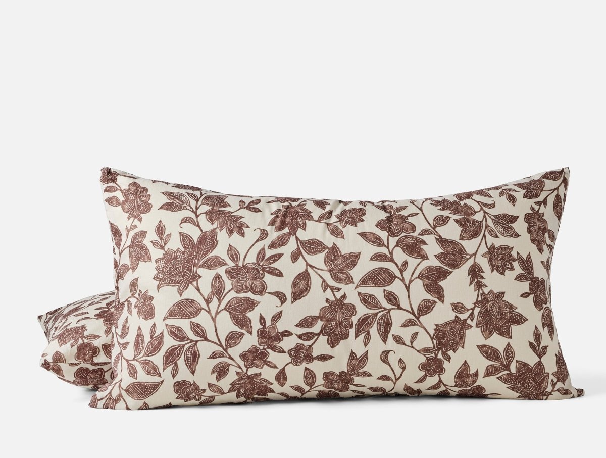 Ophelia Print Mulberry King Sham 2 | Coyuchi at Fig Linens and Home