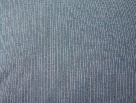 Organic Crinkled Percale Indigo Chambray Stripe Pillowcases 2 | Coyuchi at Fig Linens and Home