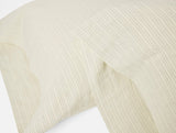 Organic Crinkled Percale Undyed w/ Indigo Gray Pillowcases 2 | Coyuchi at Fig Linens and Home