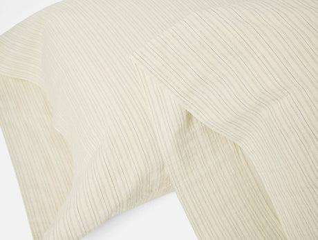 Organic Crinkled Percale Undyed w/ Indigo Gray Pillowcases 2 | Coyuchi at Fig Linens and Home