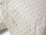 Coyuchi Organic Print Percale Seafoam Chrysanthemum Pillowcases at Fig Linens and Home - View 2