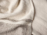 Coyuchi Pampas Organic Throw Blankets at Fig Linens and Home - Detail of Hem View