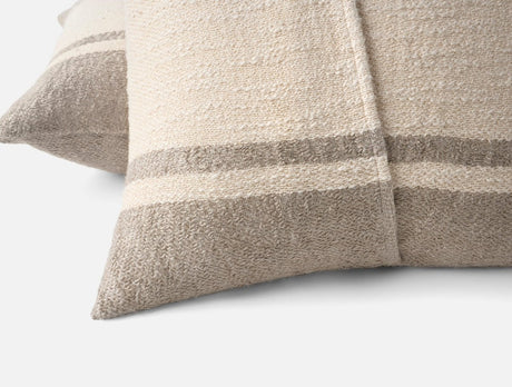 Coyuchi Pampas Organic Throw Pillow Cover at Fig Linens and Home - Back Closure View