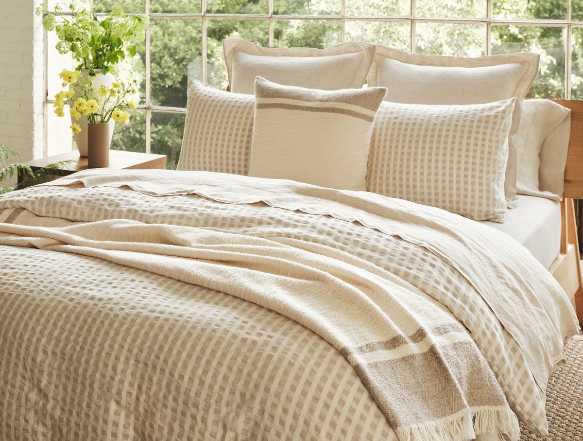 Coyuchi Pampas Organic Throw Pillow Cover at Fig Linens and Home - Lifestyle