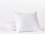 Pebbled Handstitched Organic Blankets by Coyuchi Alpine White Euro Sham 26” x 26” at FIG LINENS AND HOME 11