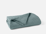 Pebbled Handstitched Organic Blankets by Coyuchi Lagoon Full/Queen Quilt 90” x 90” at FIG LINENS AND HOME 12