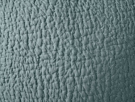 Pebbled Handstitched Organic Blankets by Coyuchi Lagoon Full/Queen Quilt 90” x 90” at FIG LINENS AND HOME 15