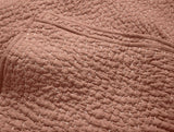 Pebbled Handstitched Organic Blankets by Coyuchi Praline Full/Queen Quilt 90” x 90” at FIG LINENS AND HOME 19