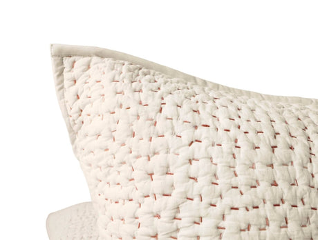 Coyuchi Pebbled Organic Undyed Quilted Euro Sham - Detail 1