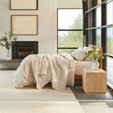 Pebbled Organic Quilts by Coyuchi Slate Full/Queen Quilt 90” x 90” at FIG LINENS AND HOME 1