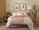 Coyuchi Praline Chambray Organic Crinkled Percale Duvet at Fig Linens and Home - Lifestyle 1