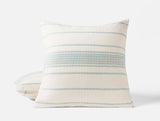 Euro Square Sham - Coyuchi Rippled Stripe Undyed & Surf Organic Bedding at Fig Linens and Home