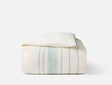 Duvet Cover - Coyuchi Rippled Stripe Undyed & Surf Organic Bedding at Fig Linens and Home