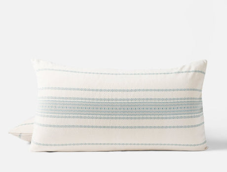 King Sham - Coyuchi Rippled Stripe Undyed & Surf Organic Bedding at Fig Linens and Home