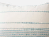 Sham Detail 1 - Coyuchi Rippled Stripe Undyed & Surf Organic Bedding at Fig Linens and Home