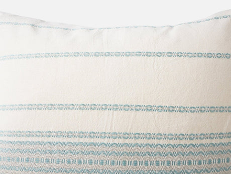 Sham Detail 1 - Coyuchi Rippled Stripe Undyed & Surf Organic Bedding at Fig Linens and Home