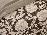 Robles Handstitched Organic Carob w/ Khaki Quilt Styled Room View 3 | Coyuchi at Fig Linens and Home