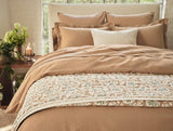 Coyuchi Robles Handstitched Organic Quilts in Fawn and Juniper at Fig Linens and Home - Lifestyle 2