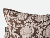 Robles Handstitched Organic Carob w/ Khaki Euro Sham 2 | Coyuchi at Fig Linens and Home