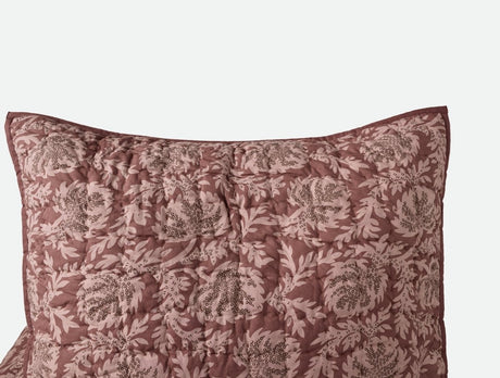 Robles Handstitched Organic Mulberry w/ Carob Euro Sham 2 | Coyuchi at Fig Linens and Home
