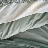 Coyuchi Sage Organic Crinkled Percale Duvet at Fig Linens and Home - Lifestyle 3
