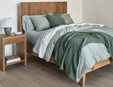 Coyuchi Sage Organic Crinkled Percale Duvet at Fig Linens and Home - Lifestyle 5